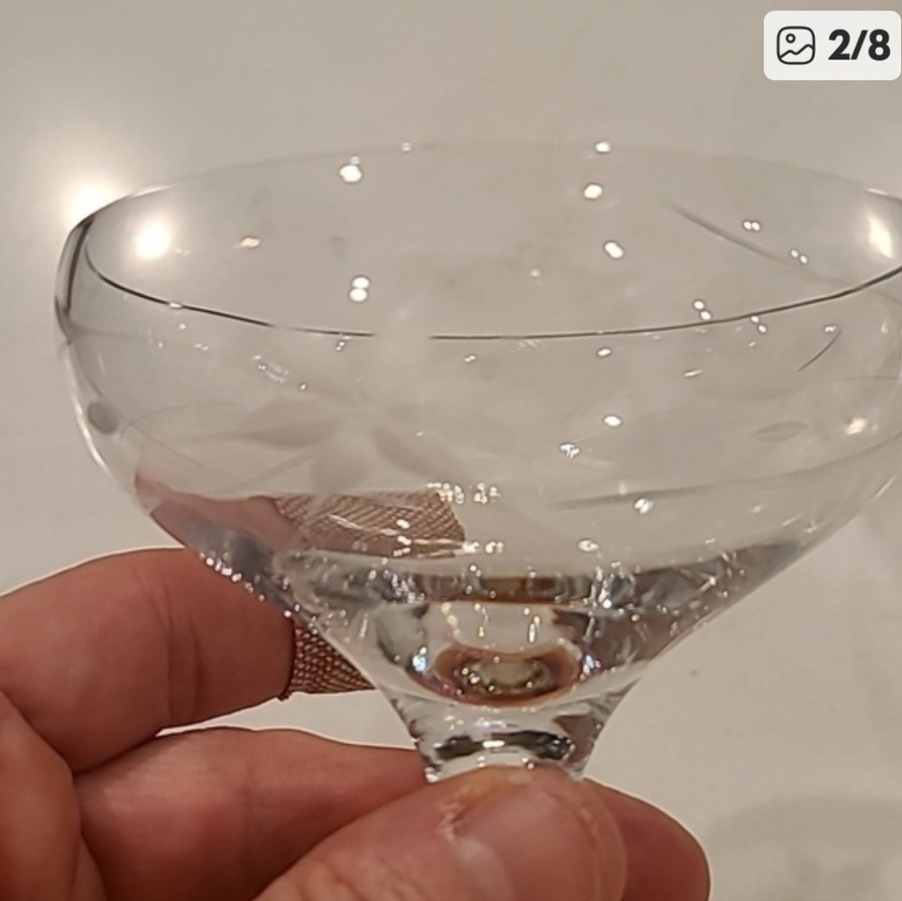 One Vintage Libbey Etched Mini Glassware